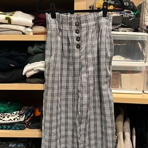 Topshop pinstripe high waisted trousers